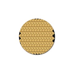 Wood Illustrator Yellow Brown Golf Ball Marker (4 Pack) by Nexatart