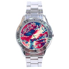 Sky Pattern Stainless Steel Analogue Watch by Valentinaart