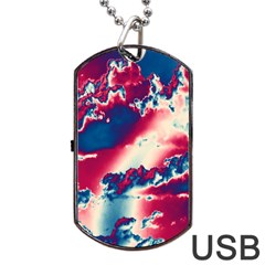 Sky pattern Dog Tag USB Flash (One Side)