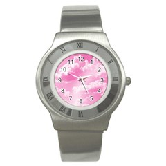 Sky Pattern Stainless Steel Watch by Valentinaart