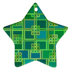 Green Abstract Geometric Ornament (star)