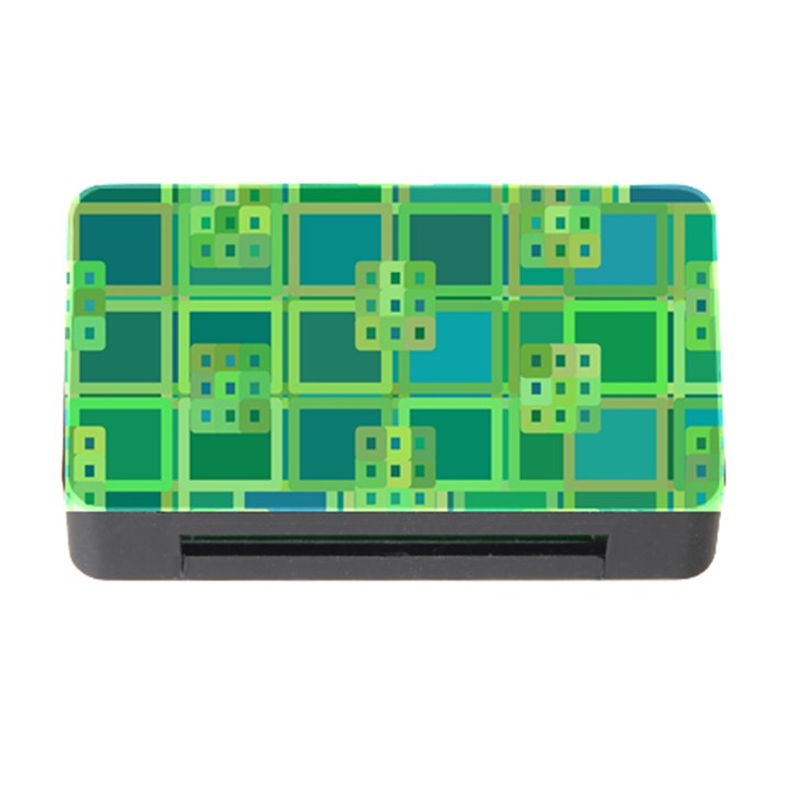 Green Abstract Geometric Memory Card Reader with CF