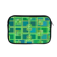 Green Abstract Geometric Apple Macbook Pro 13  Zipper Case by Nexatart