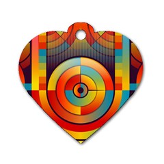 Abstract Pattern Background Dog Tag Heart (one Side) by Nexatart