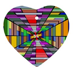 Art Vanishing Point Vortex 3d Ornament (heart) by Nexatart