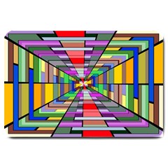 Art Vanishing Point Vortex 3d Large Doormat  by Nexatart