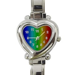 Spectrum Colours Colors Rainbow Heart Italian Charm Watch