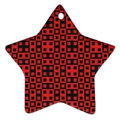 Abstract Background Red Black Ornament (star) by Nexatart