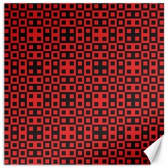 Abstract Background Red Black Canvas 12  X 12   by Nexatart