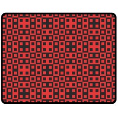Abstract Background Red Black Double Sided Fleece Blanket (medium) 