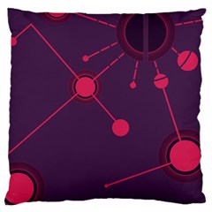 Abstract Lines Radiate Planets Web Large Cushion Case (one Side) by Nexatart