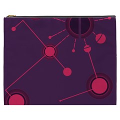 Abstract Lines Radiate Planets Web Cosmetic Bag (xxxl)  by Nexatart