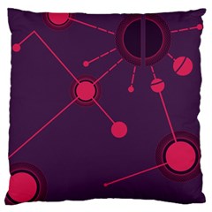 Abstract Lines Radiate Planets Web Standard Flano Cushion Case (one Side) by Nexatart