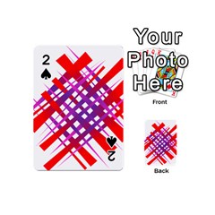 Chaos Bright Gradient Red Blue Playing Cards 54 (mini)  by Nexatart