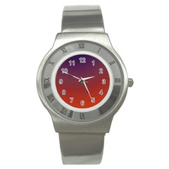 Course Colorful Pattern Abstract Stainless Steel Watch by Nexatart