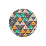 Abstract Geometric Triangle Shape Magnet 3  (Round) Front