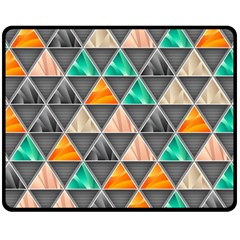 Abstract Geometric Triangle Shape Double Sided Fleece Blanket (medium) 
