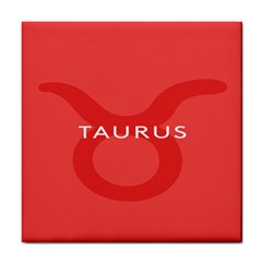 Zodizc Taurus Red Tile Coasters by Mariart