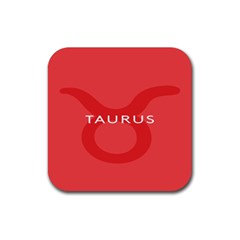 Zodizc Taurus Red Rubber Coaster (square) 