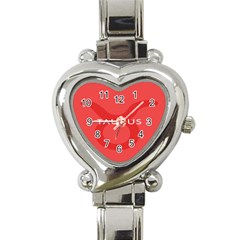 Zodizc Taurus Red Heart Italian Charm Watch
