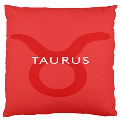 Zodizc Taurus Red Large Cushion Case (one Side)