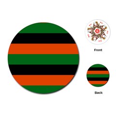 Color Green Orange Black Playing Cards (round) 