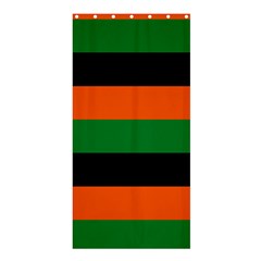Color Green Orange Black Shower Curtain 36  X 72  (stall) 