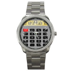 Calculator Sport Metal Watch