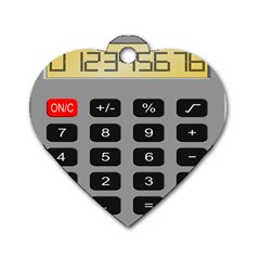 Calculator Dog Tag Heart (two Sides)