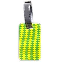 Arrow Triangle Green Yellow Luggage Tags (two Sides)