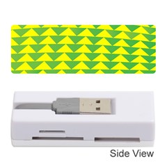 Arrow Triangle Green Yellow Memory Card Reader (stick)  by Mariart