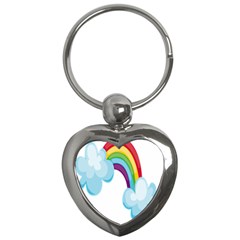 Could Rainbow Red Yellow Green Blue Purple Key Chains (heart) 