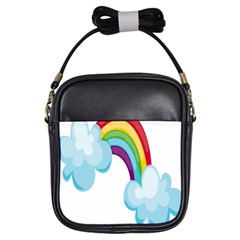 Could Rainbow Red Yellow Green Blue Purple Girls Sling Bags