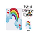 Could Rainbow Red Yellow Green Blue Purple Playing Cards 54 (Mini)  Front - HeartJ