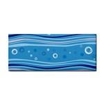 Blue Circle Line Waves Cosmetic Storage Cases Front