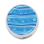 Blue Circle Line Waves 4-Port USB Hub (Two Sides)  Front