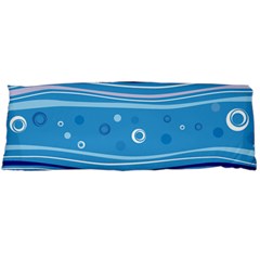 Blue Circle Line Waves Body Pillow Case (dakimakura) by Mariart