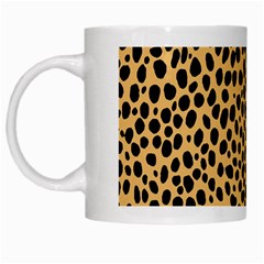 Cheetah Skin Spor Polka Dot Brown Black Dalmantion White Mugs by Mariart