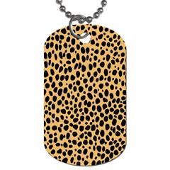 Cheetah Skin Spor Polka Dot Brown Black Dalmantion Dog Tag (one Side)