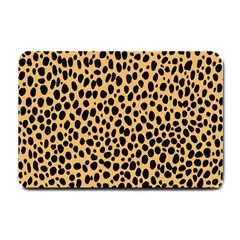 Cheetah Skin Spor Polka Dot Brown Black Dalmantion Small Doormat  by Mariart