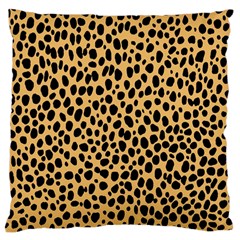 Cheetah Skin Spor Polka Dot Brown Black Dalmantion Large Cushion Case (one Side) by Mariart