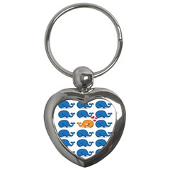 Fish Animals Whale Blue Orange Love Key Chains (Heart) 