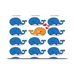 Fish Animals Whale Blue Orange Love Plate Mats