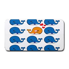 Fish Animals Whale Blue Orange Love Medium Bar Mats