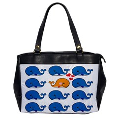 Fish Animals Whale Blue Orange Love Office Handbags