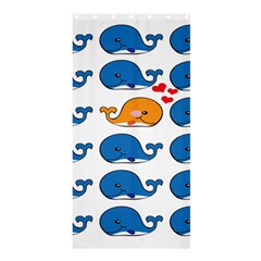 Fish Animals Whale Blue Orange Love Shower Curtain 36  x 72  (Stall) 