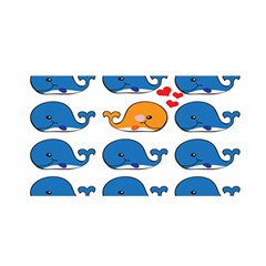 Fish Animals Whale Blue Orange Love Satin Wrap