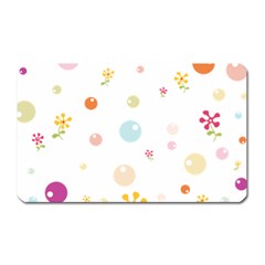 Flower Floral Star Balloon Bubble Magnet (rectangular) by Mariart