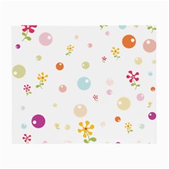 Flower Floral Star Balloon Bubble Small Glasses Cloth (2-side) by Mariart