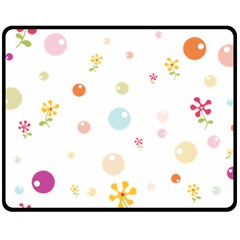 Flower Floral Star Balloon Bubble Fleece Blanket (medium) 